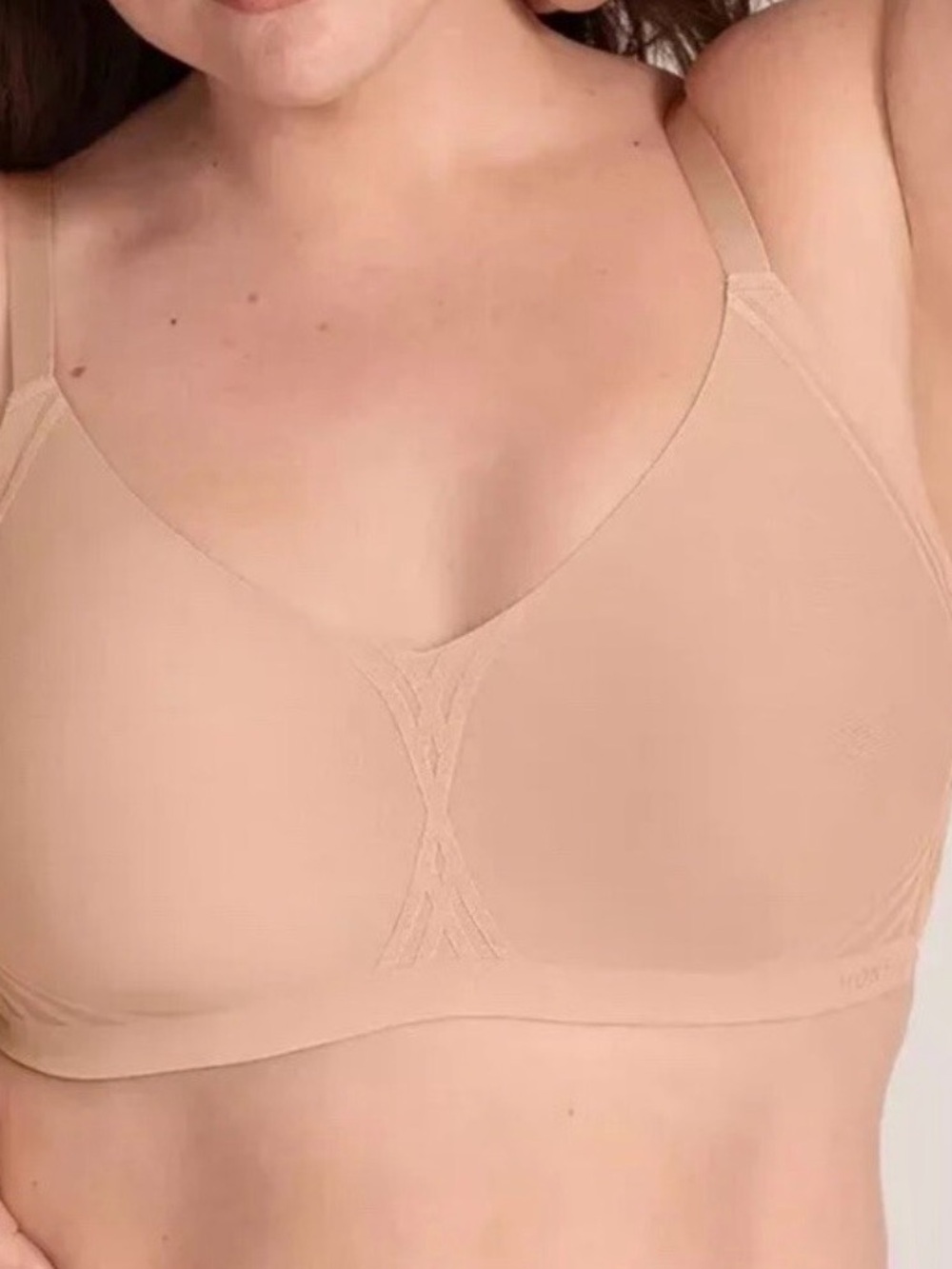 Honeylove Silhouette Seamless  Nude Wireless Comfort Bra Sz L (38B/C)